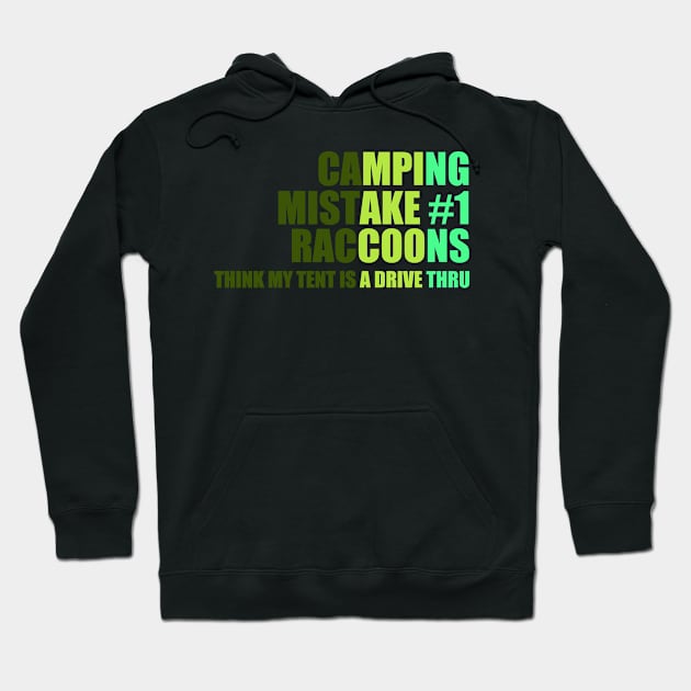 Camping rules cute cool fun Hoodie by Bookshelfsells 